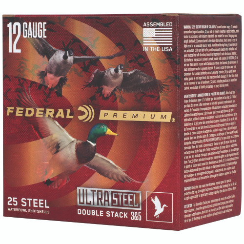 Federal Premium UltraSteel 12 Ga, 3", 1 1/4 Oz, 3 & 5 Shot, 25rd Box