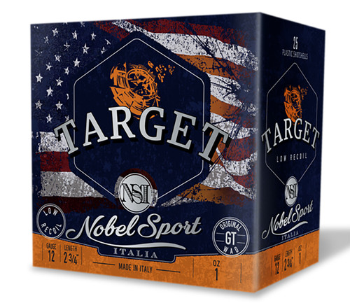 Nobel Sport Target Low Recoil 12 Ga, 2.75", 1 Oz, 7.5 Shot, 25rd Box