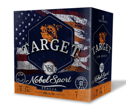 Nobel Sport Target Low Recoil 12 Ga, 2.75", 1 Oz, 8.5 Shot, 250rd Box