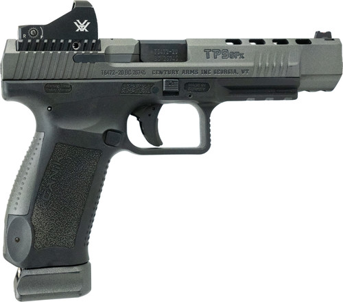 Canik TP9SFx 9mm, 5.2" Barrel, Tungsten Gray, Vortex Viper Red Dot, 20rd