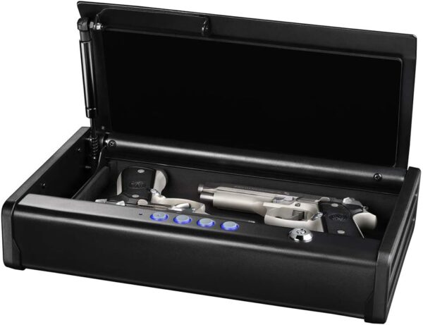 SentrySafe Gun Safe With Digital Keypad Lock, Gun Safe With 2 Handgun Capacity, Firearm Storage With Bolt Down Kit, QAP2E