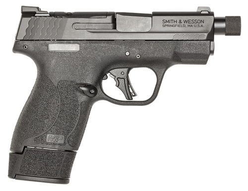 Smith & Wesson M&P9 Shield Plus 9mm, 3.7" Threaded Barrel, Black, Optic Ready, 15rd